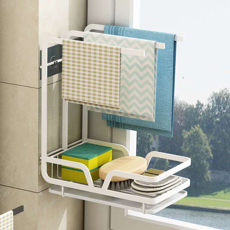 Roksana  Giá Để Đồ Rửa Bát,Xà Phòng,Nước Rửa Chén,Giá Treo Khăn Lau Nhà Bếp.Kệ Để Đồ Phòng Tắm Đa Unique High quality Chic Beautiful I23Y01O 37Z230910