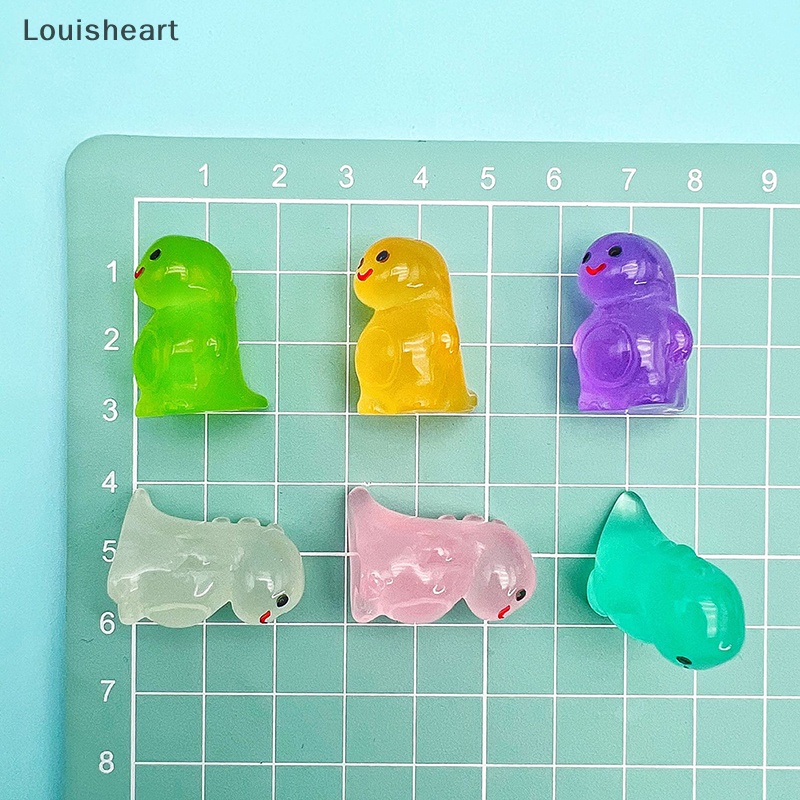 Bộ 2 Khủng Long 3D Bằng Nhựa Resin Phát Quang Dễ Thương Dùng Trang Trí