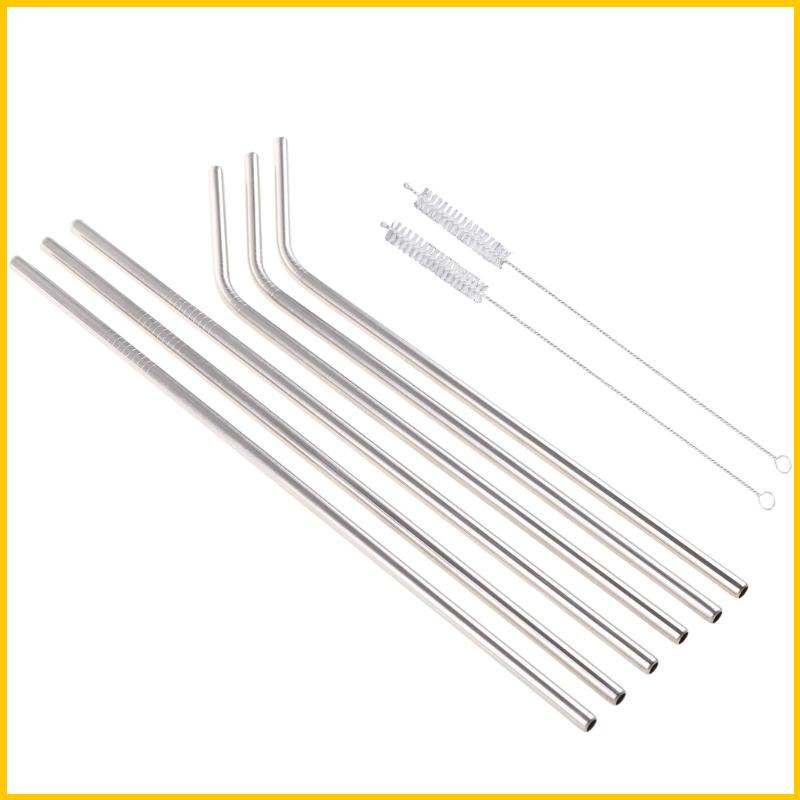 Bộ Ống Hút Bằng Thép Không Gỉ Kèm Cọ Vệ Sinh