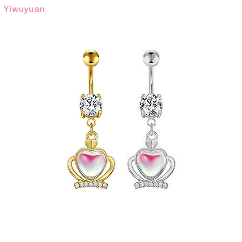 Khuyên Rốn Bằng Thép Không Gỉ Hình Trăng Sao Thời Trang Mới