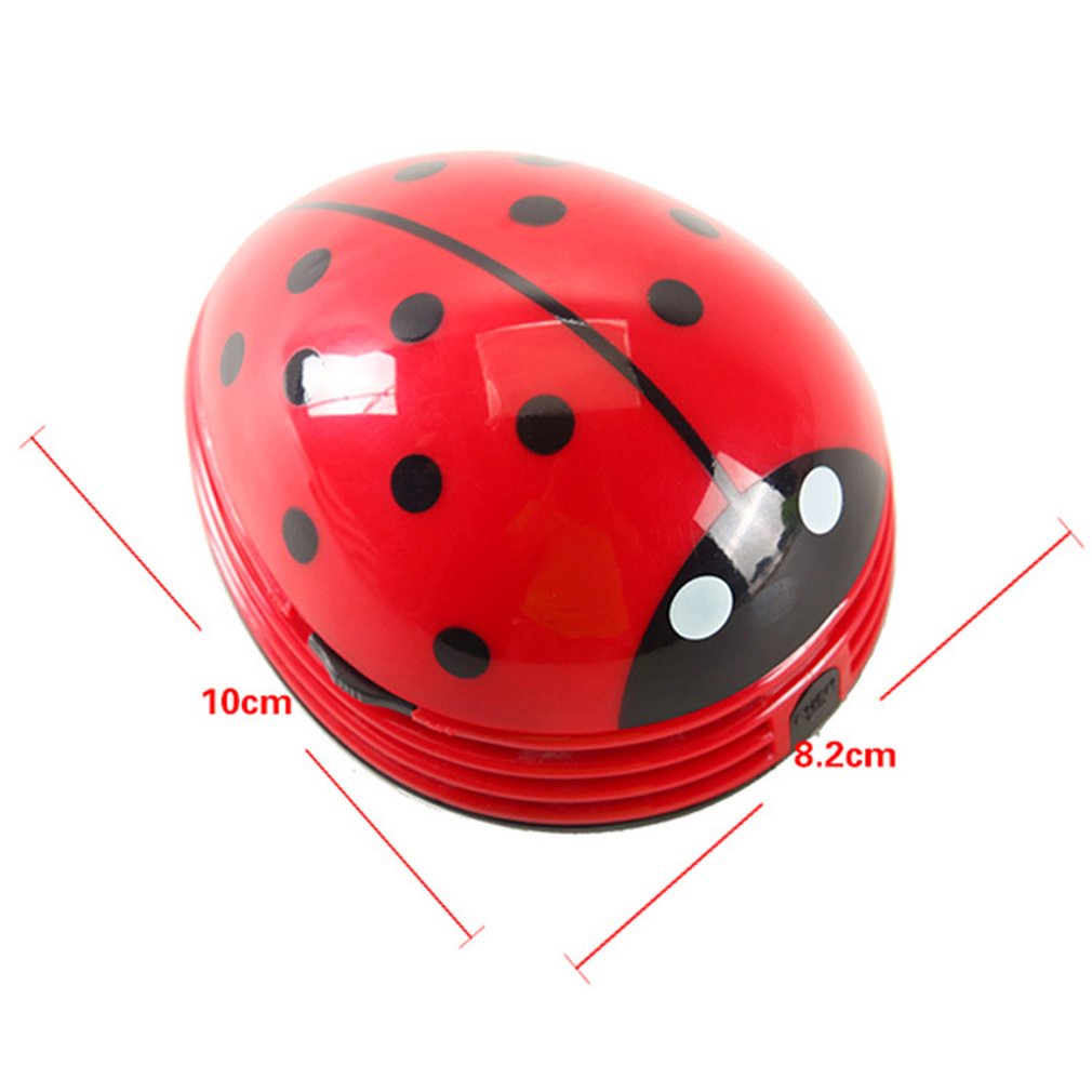 Mini Size Lovely Cute Cartoon Ladybug Shape Desktop Vacuum Cleaner Home Office Keyboard Dust Collector [Q/4]