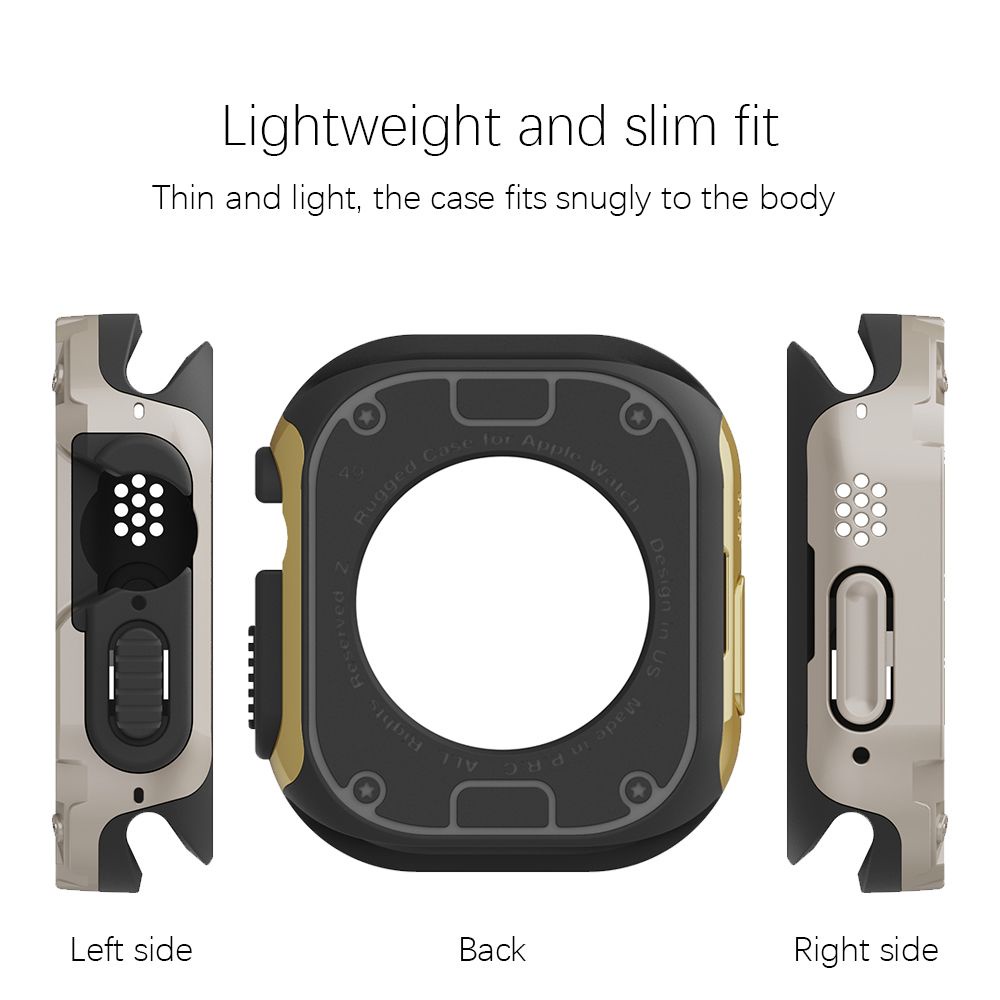 Ốp Bảo Vệ TPU + PC 2 Trong 1 Chống Sốc Cho Apple Watch series Ultra 8 7 SE 6 5 4 i Watch 49mm 45mm 44mm 41mm 40mm