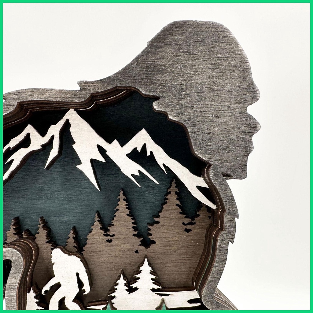 Phụ Kiện Trang Trí Tường Hình Gấu Nâu 3D Nhiều Tầng Sáng Tạo