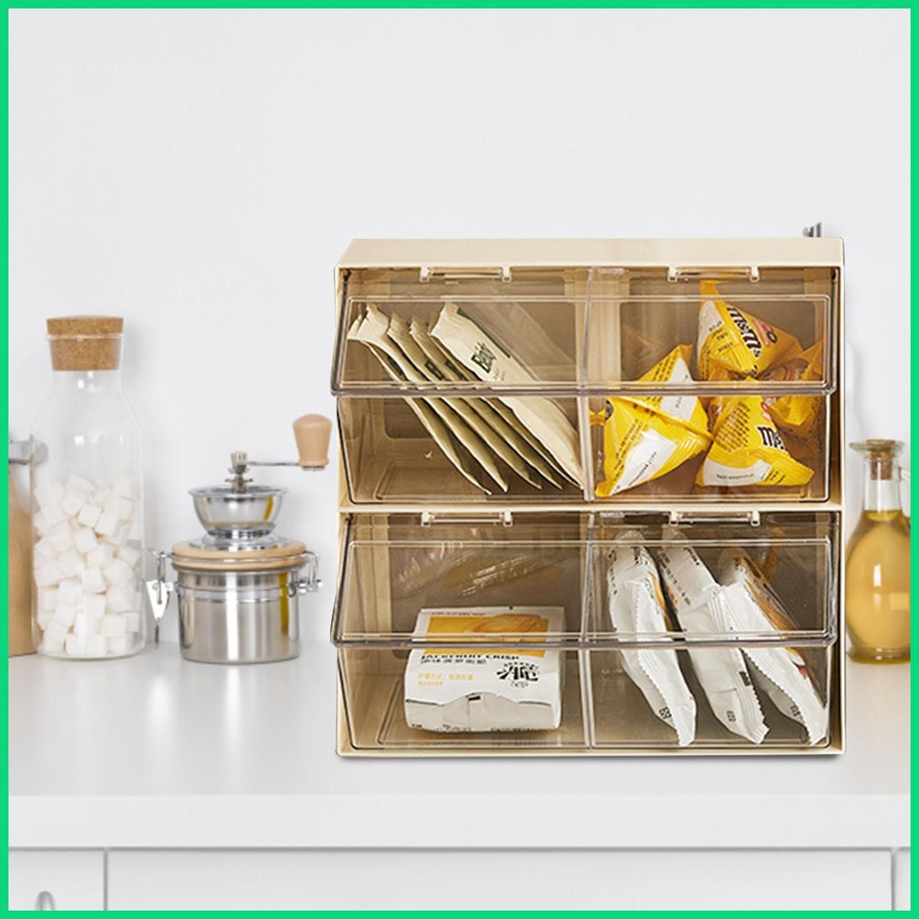 Giá Đỡ 2 Tầng Kèm Nắp Trong Suốt Dành Cho Tủ Bếp Quầy Ngọt Ngào