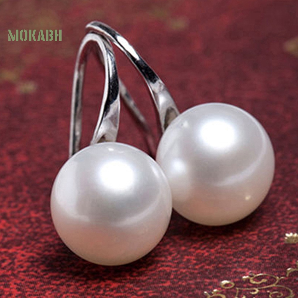 Bông Tai Móc Đính Ngọc Trai Giả Nhỏ Gọn Dễ Phối Đồ Thanh Lịch Cho Nữ