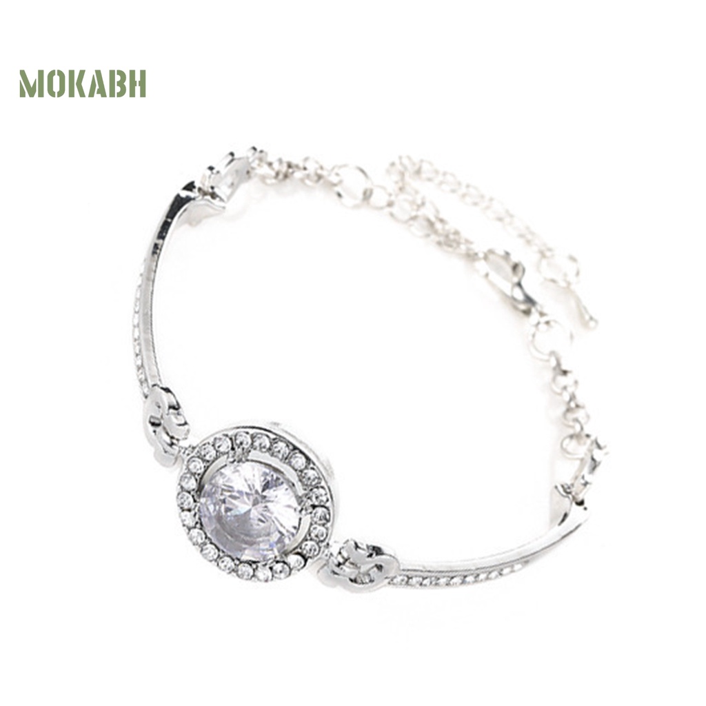 [Mới] Vòng Tay Đính Đá Lấp Lánh Có Khóa Tôm Hùm Điều Chỉnh Được Bằng Hợp Kim Cho Nữ