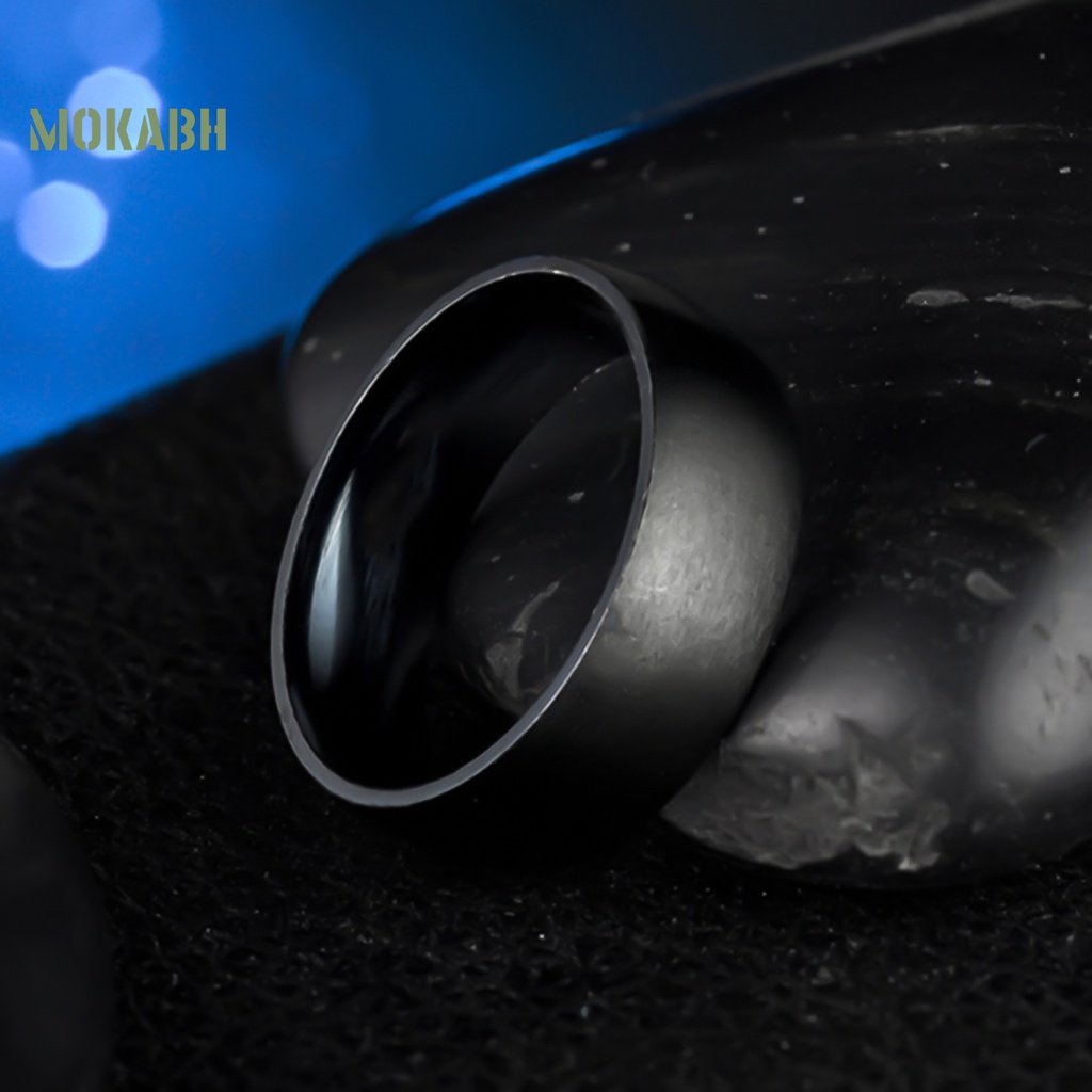 Nhẫn Bản Rộng Bằng Thép Titan Màu Sắc Đơn Giản Cho Nam