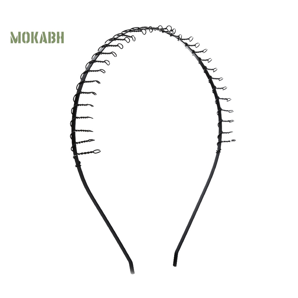 Bộ 2 Băng Đô Cài Tóc 83 Răng Kim Loại Kiểu Thể Thao Cá Tính Cho Nam Và Nữ