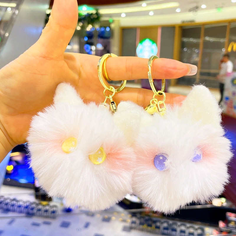 Móc Khóa Hình Mèo Nhồi Bông Dễ Thương Sáng Tạo