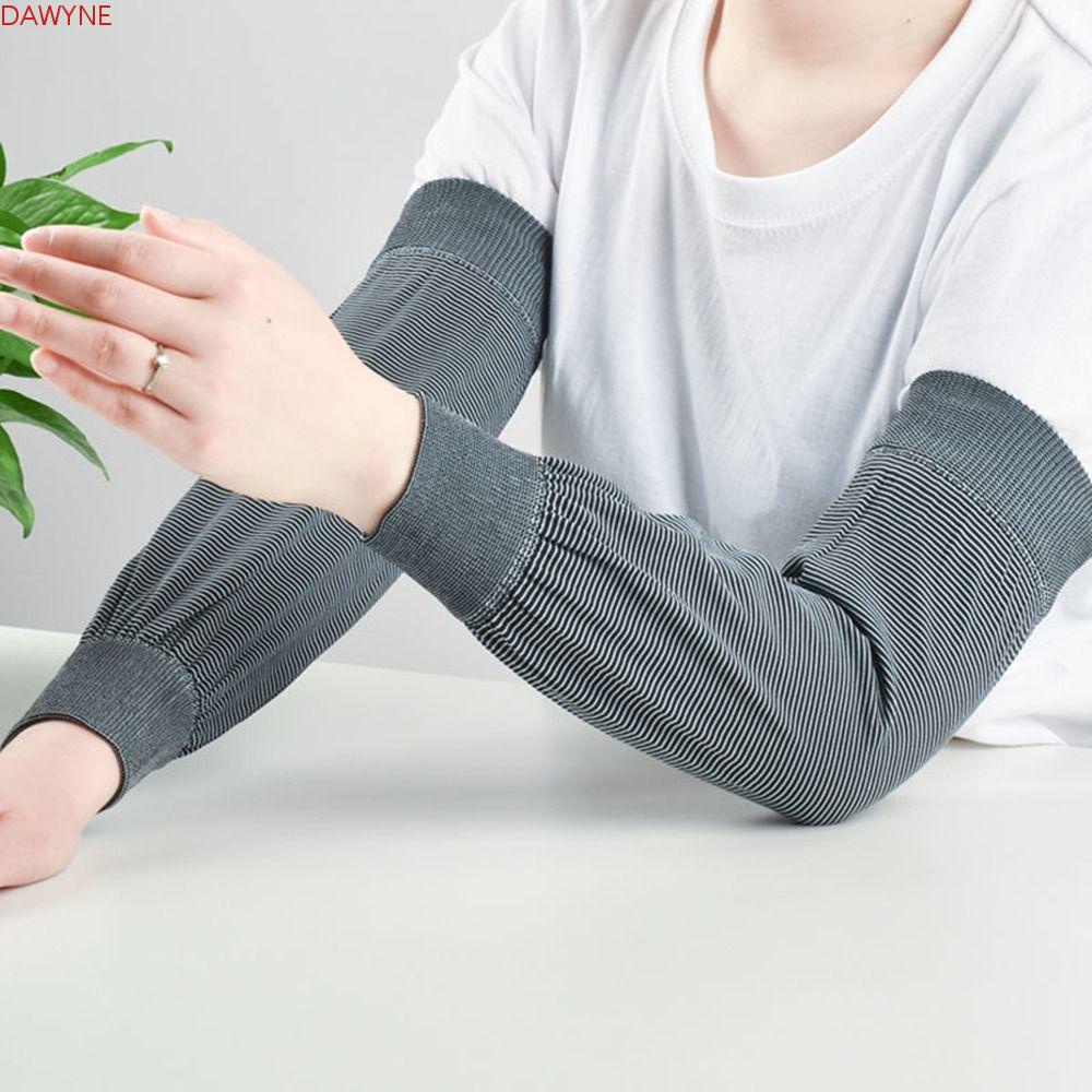 Găng Cánh Tay Giữ Ấm Thoáng Khí Họa Tiết Kẻ Sọc Cho Nam Nữ