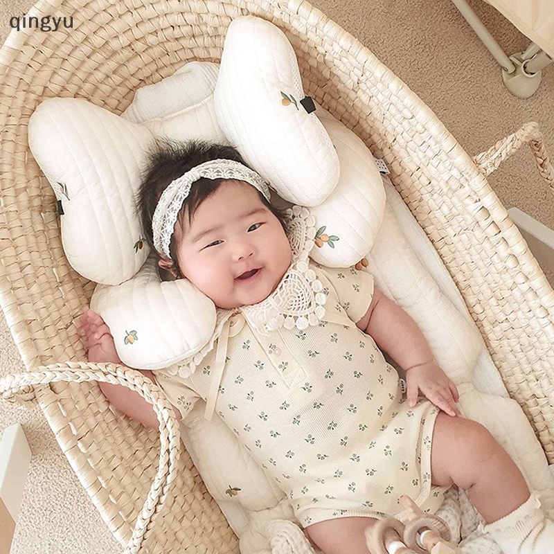 Đệm Cotton Dày Dặn Thêu Họa Tiết Lót Xe Đẩy Em Bé Mùa Thu Đông