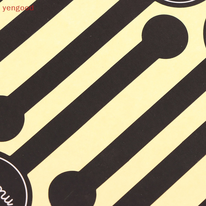 Set 100 Nhãn Dán Dài Bằng Giấy Kraft Trang Trí Túi Bánh Thủ Công