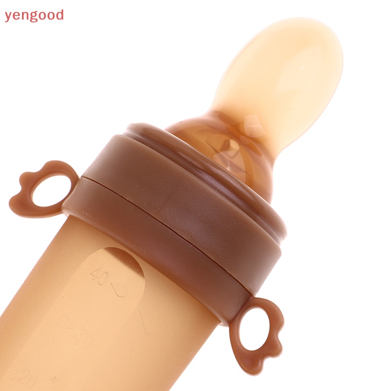 Bình Sữa Kèm Muỗng Bằng Silicone Tiện Dụng Dành Cho Trẻ Nhỏ