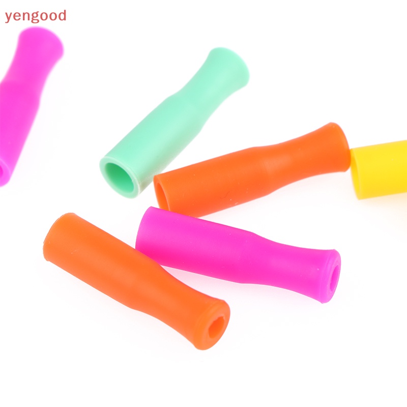 Bộ 20 Nắp Silicone Đậy Ống Hút Bằng Thép Không Gỉ Tái Sử Dụng Tiện Lợi