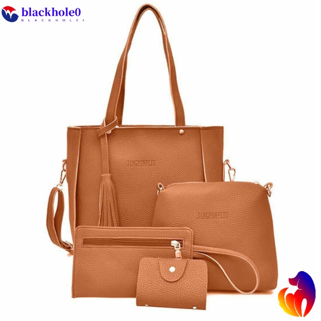 Bộ 4 Túi Đựng Điện Thoại / Máy Tính Bảng Họa Tiết Vỏ Quả Vải Có Khóa Kéo Chống Mòn Cho Mẹ Và Bé