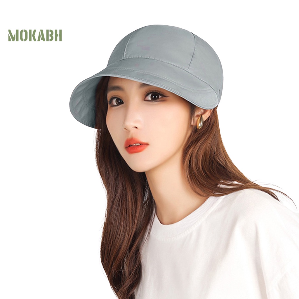 Nón Rộng Vành Chống Tia UV Thoáng Khí Màu Sắc Đơn Giản Dành Cho Nữ