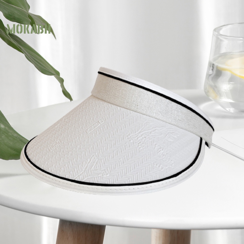 [Mok Abh] Mũ Lưỡi Trai Hở Chóp Che Nắng Chống Trượt Có Thể Điều Chỉnh Kích Thước Dùng Khi Đi Xe Đạp Ngoài Trời Dành