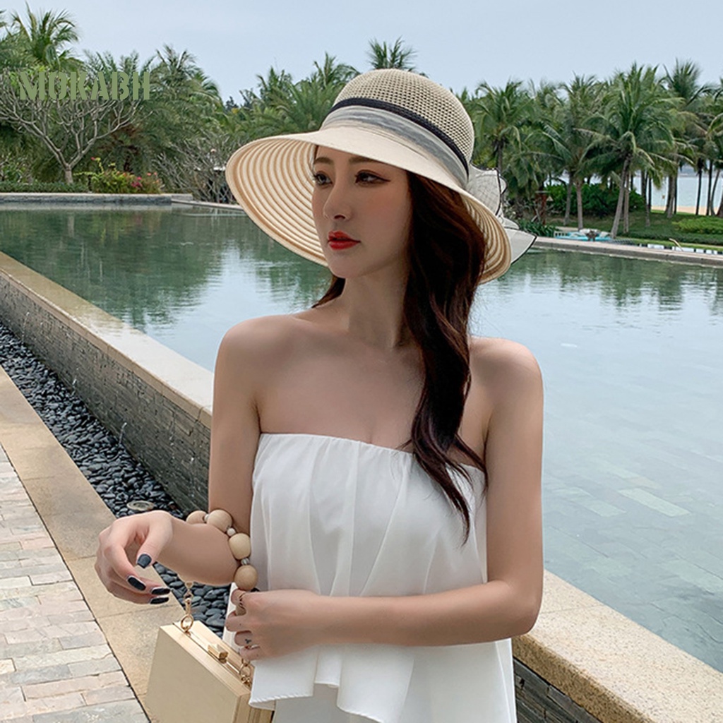 Nón Tai Bèo Hình Tròn Thoáng Khí Họa Tiết Hoa Xinh Xắn Thời Trang Mùa Hè Cho Nữ