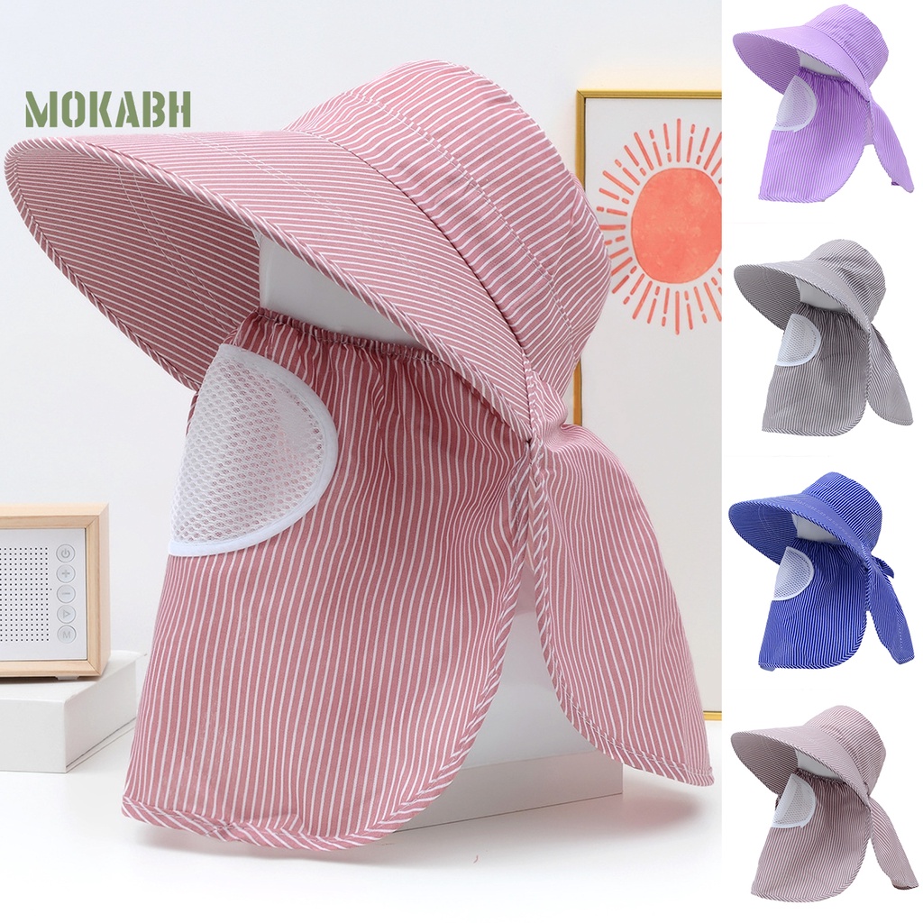 Nón Rộng Vành Chống Nắng Chống Tia UV Thoáng Khí Kèm Băng Đô Co Giãn Dành Cho Nữ