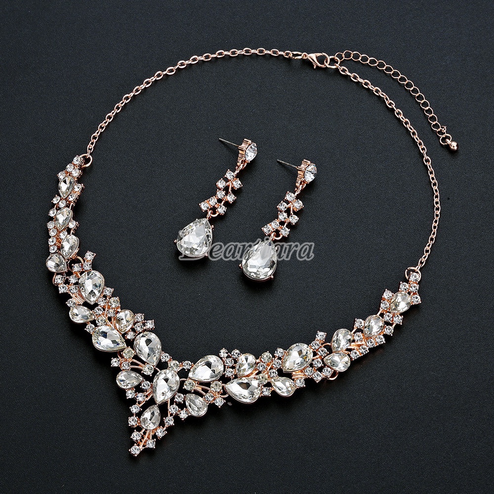 Set Vòng cổ Và Đôi Khuyên Tai Phong Cách Âu Mỹ Thời Trang Cho Nữ