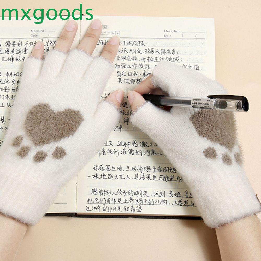 Găng Tay Hở Ngón Sợi Acrylic Mềm Mại Chống Gió Thời Trang Thu Đông Cho Nữ