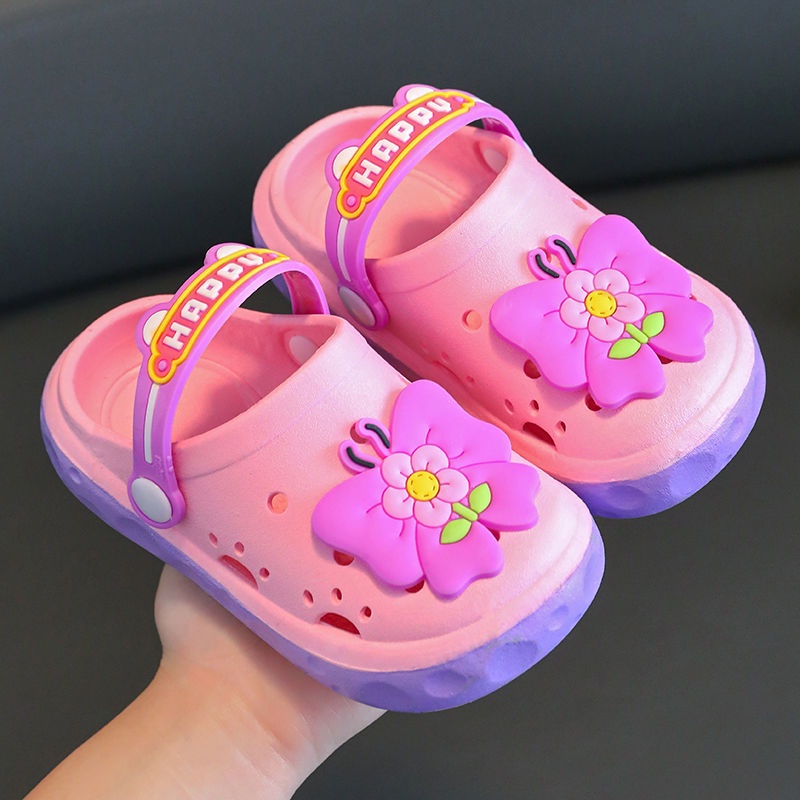 Dép Sandal Chống Trượt Chống Va Chạm Đính Nơ Hoạt Hình Dễ Thương Cho Bé Trai Và Gái
