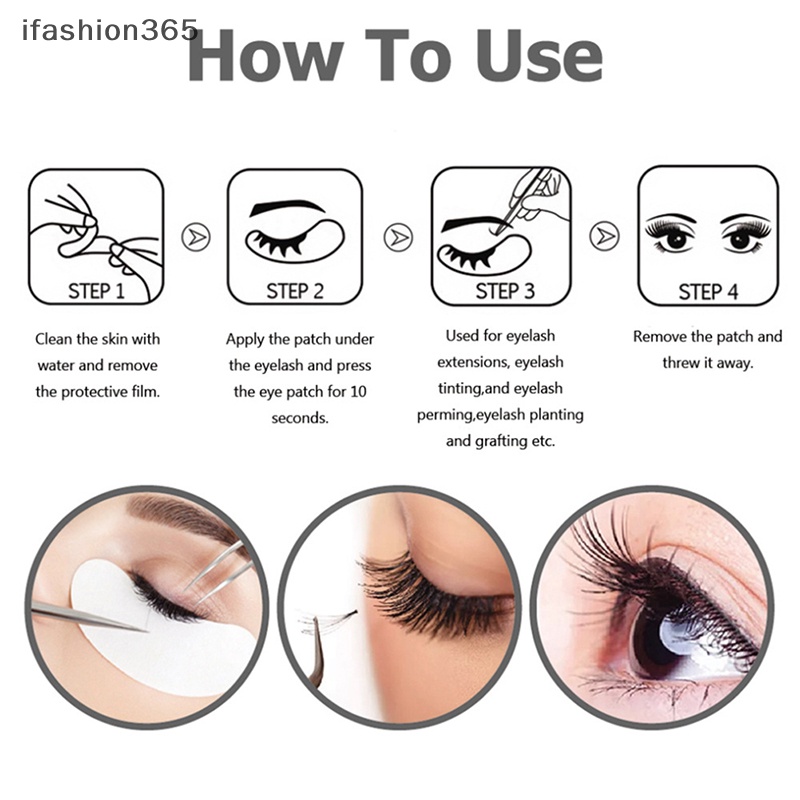 Set 50 Cặp Miếng Dán Dưới Mắt Hình Đám Mây Dùng Nối Mi ifashion365