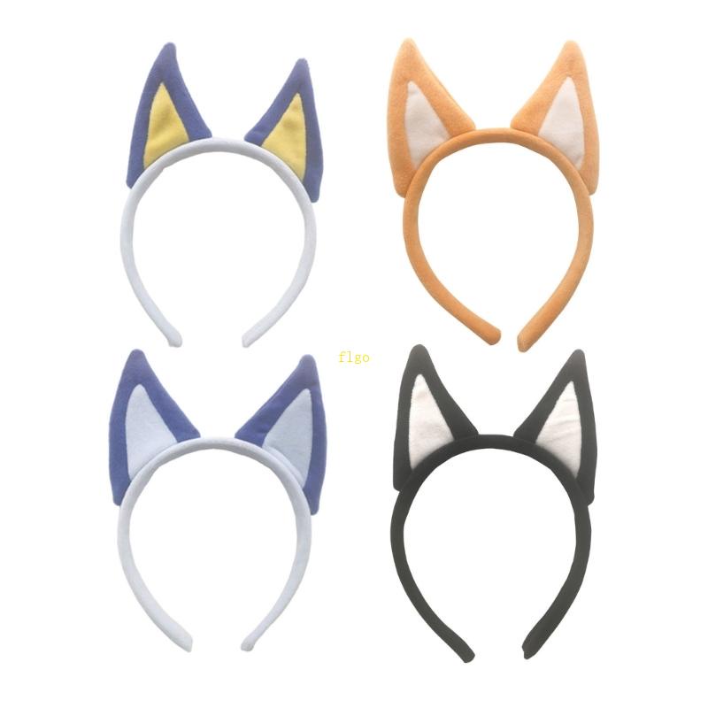 Flgo Băng Đô Cài Tóc Hình Tai Cún Bông Dễ Thương Dành Cho Dịp Halloween