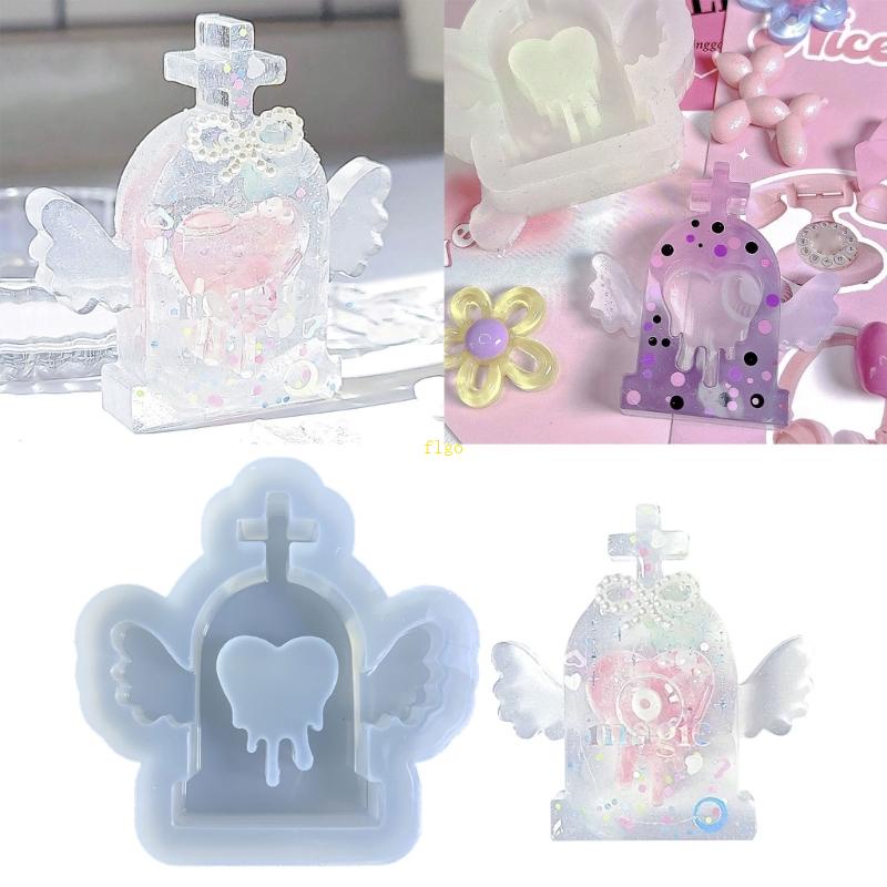 Khuôn Silicone Hình Cánh Trái Tim Đổ Resin Làm Đồ Thủ Công DIY