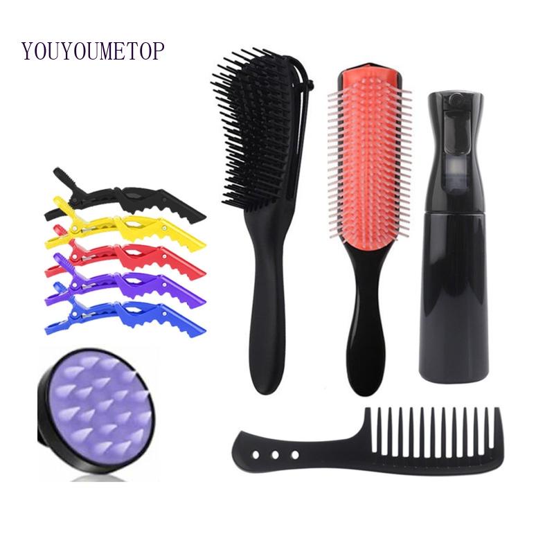 Set 10 Lược Chải Tóc Gỡ Rối Tạo Kiểu Tóc Xoăn Cho Nam Nữ YOUYO