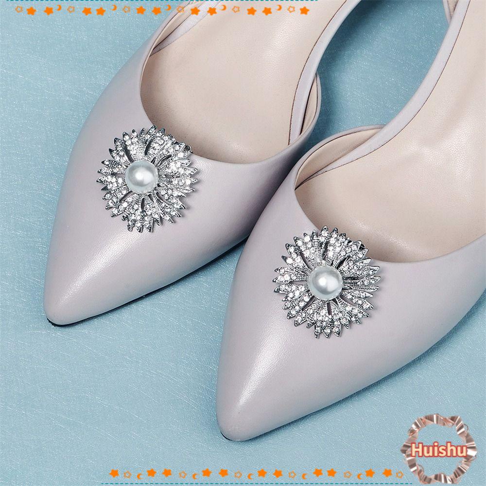 Khóa Kẹp Giày Hình Tròn Bằng Kim Loại Cho Nữ