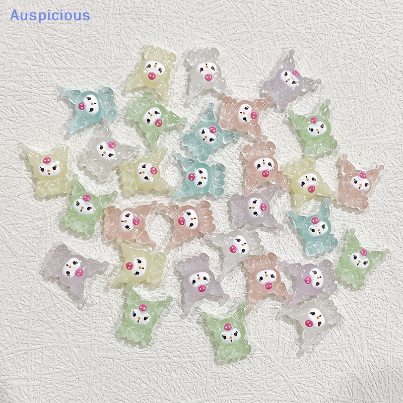 Set 10 Phụ Kiện Trang Trí Móng Tay Nghệ Thuật Trong Suốt Hình Hoạt Hình 3D DIY