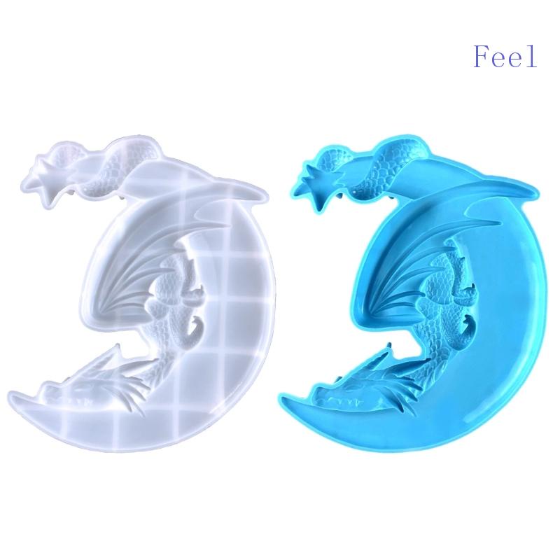 Khuôn Silicon Làm Đồ Trang Trí Tường Hình Mặt Trăng Hoạt Hình Phong Cách Halloween