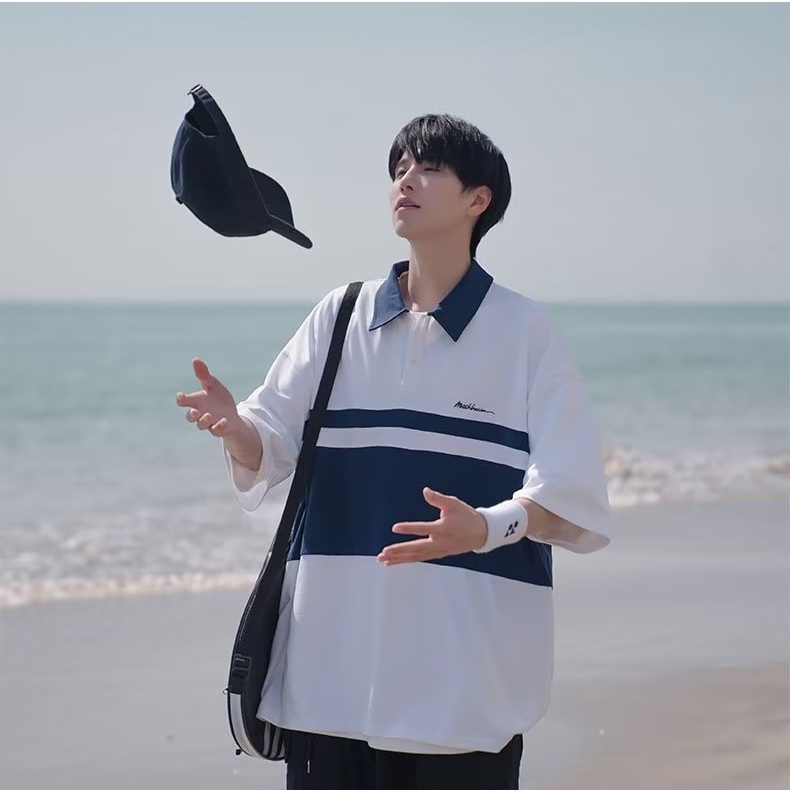 Áo Thun polo Tay Ngắn Phong Cách Preppy Độc Đáo Thời Trang Mùa Hè Cho Nữ