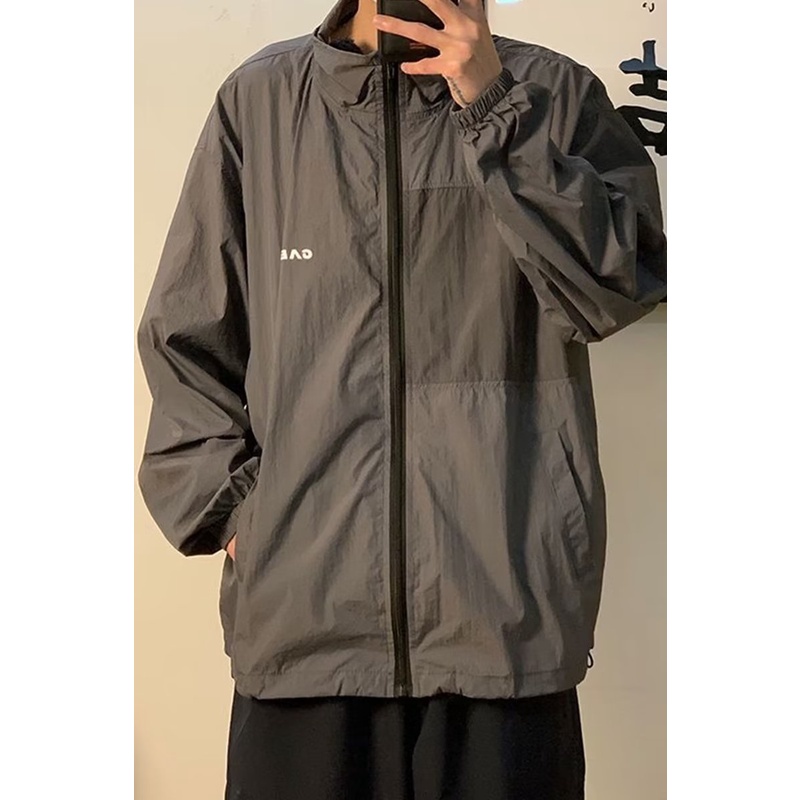 Áo Khoác Chống Nắng Chất Liệu Lụa Lạnh Nhanh Khô Phong Cách Retro Nhật Bản Cho Nam Giới