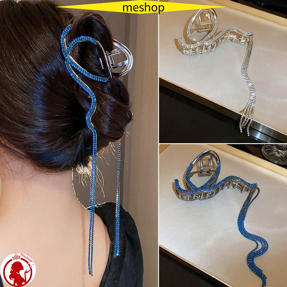 Kẹp Tóc Kim Loại Hình Chữ Cái Đính Tua Rua Phong Cách Vintage