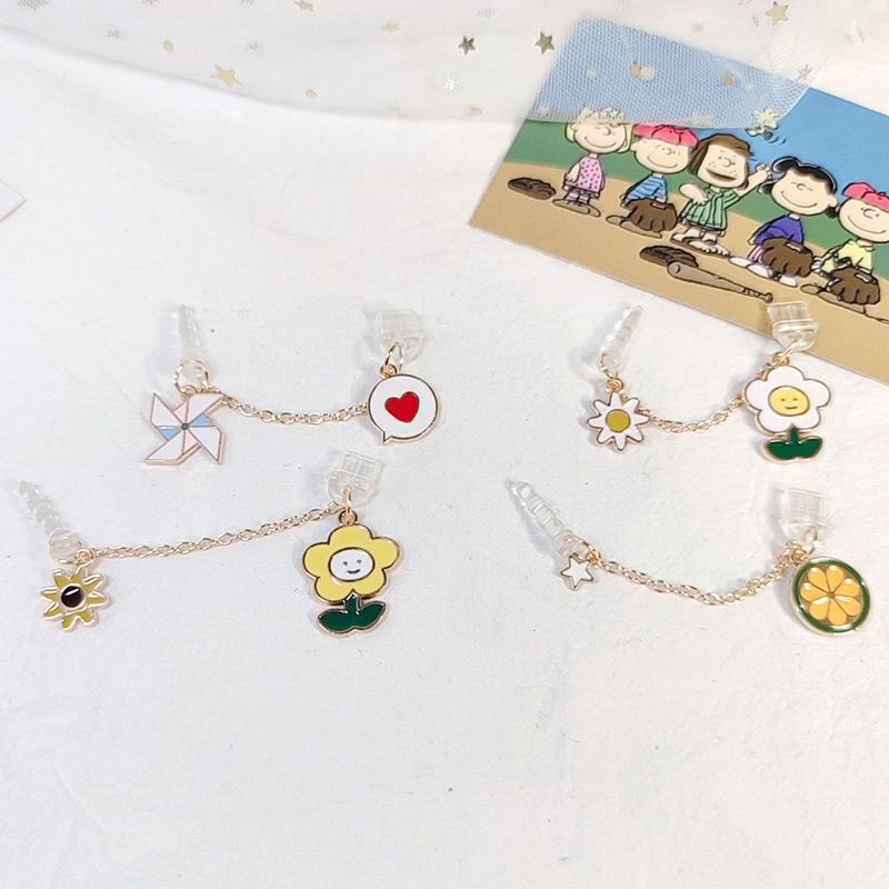 Phụ Kiện Gắn Chống Bụi Cho Lỗ Cắm Điện Thoại Di Động Hình Hoa Hướng Dương