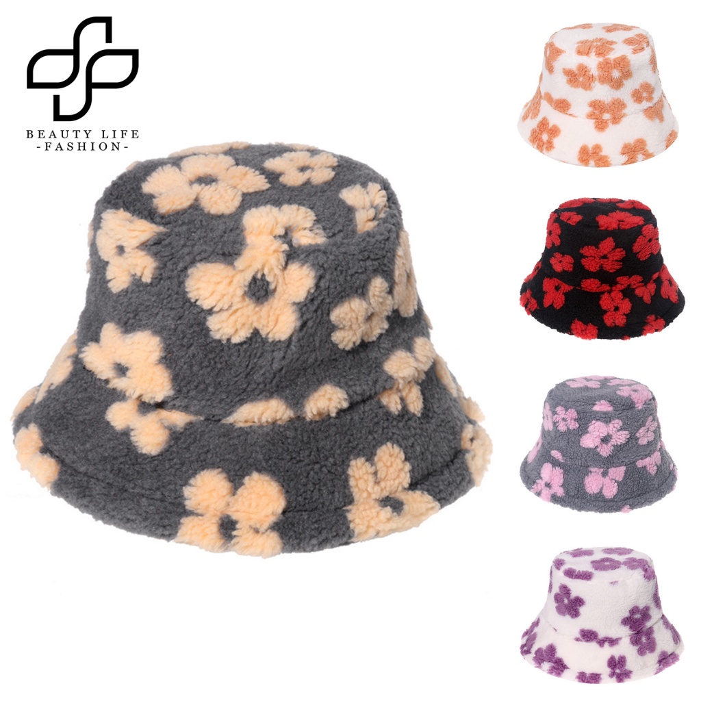Nón Tai Bèo Phủ Lông In Họa Tiết Hoa Nhỏ Gọn Nhẹ Nhàng Giữ Ấm Thời Trang Cho Nam Và Nữ