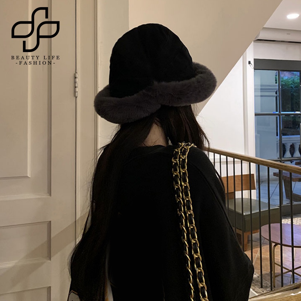 Beautylifefashion Nón Tai Bèo Siêu Mềm Không Có Xơ Vải Giữ Ấm Mùa Đông Với Viền Lông Giả Siêu Mềm Cho Nữ