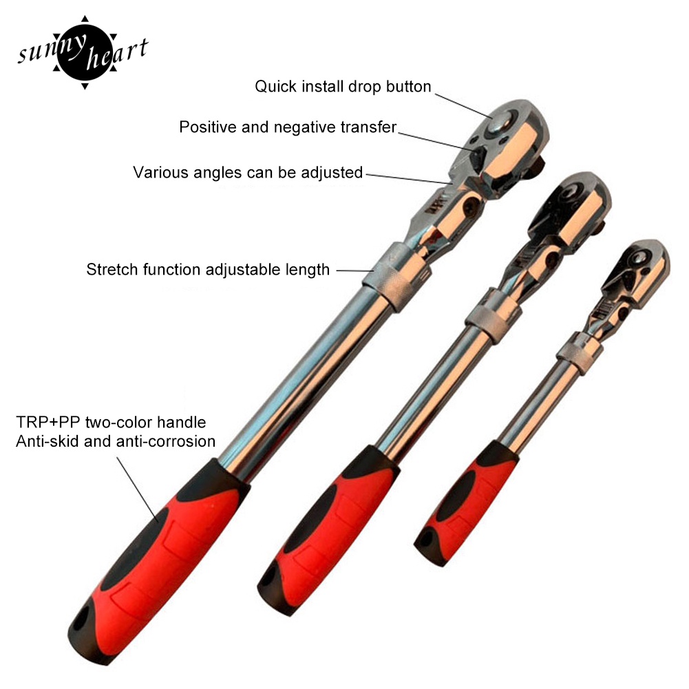 Cờ Lê 72 Răng 1 / 4 3 / 8 1 / 2inch Tháo Gỡ Nhanh Tiện Dụng