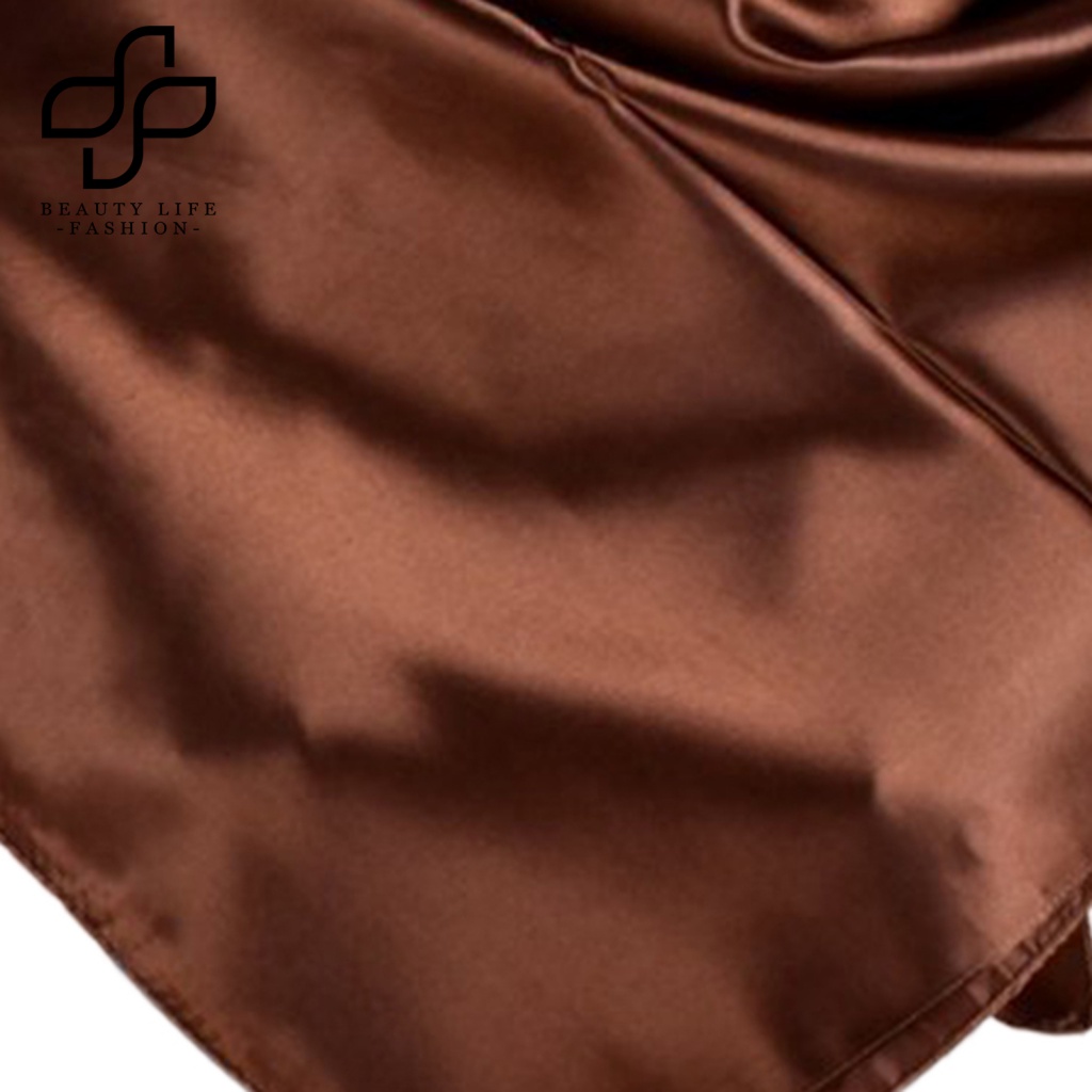 Beautylifefashion Khăn Quàng Cổ Hình Vuông Lớn Bằng Polyester Màu Trơn Nhỏ Gọn Thông Dụng Dành Cho Bạn Nữ Hàng Ngày