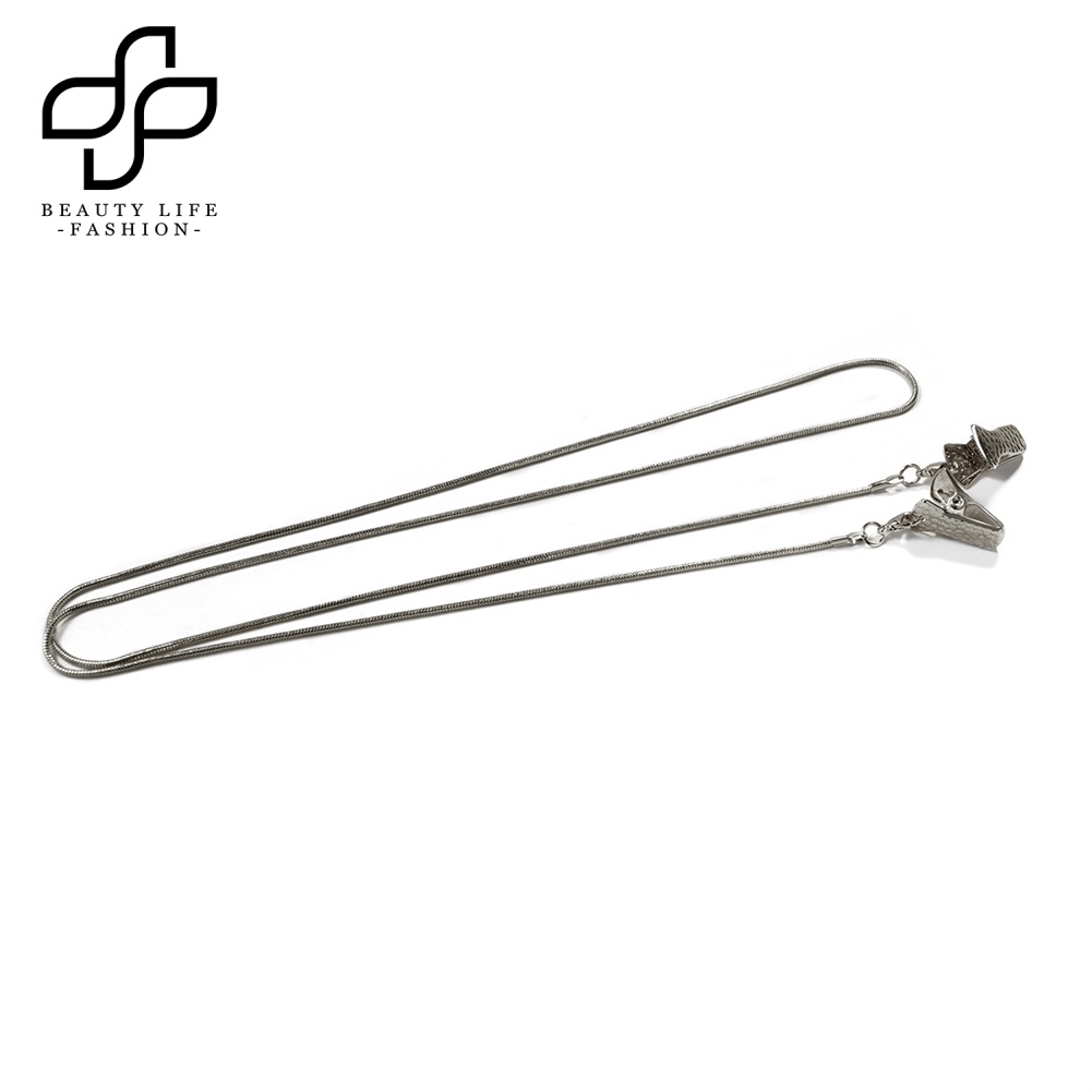 Dây Xích Kẹp Kính Chống Trượt Bằng Kim Loại Hình Rắn Thời Trang
