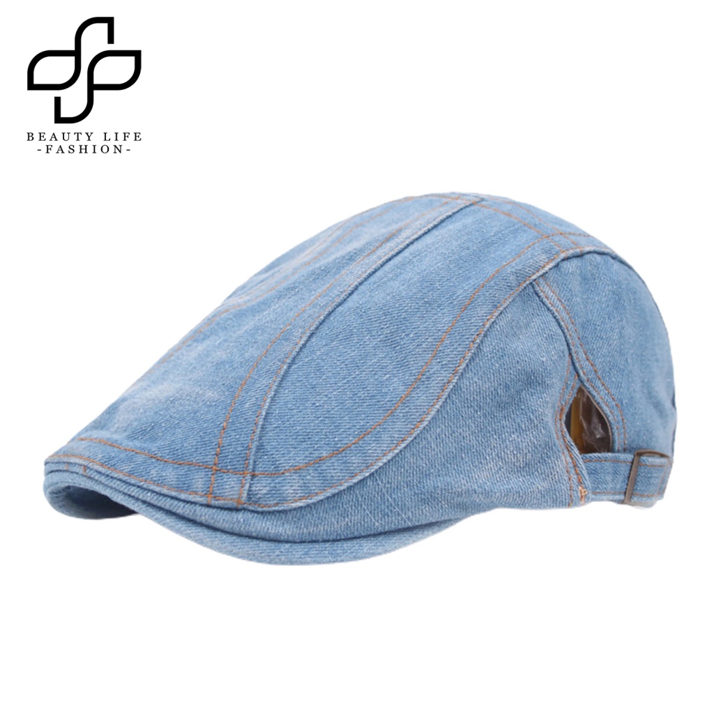 Mũ Beret Chống Nắng Thiết Kế Đơn Giản Có Khóa Điều Chỉnh Được Thời Trang Thu Đông Cho Nam Và Nữ