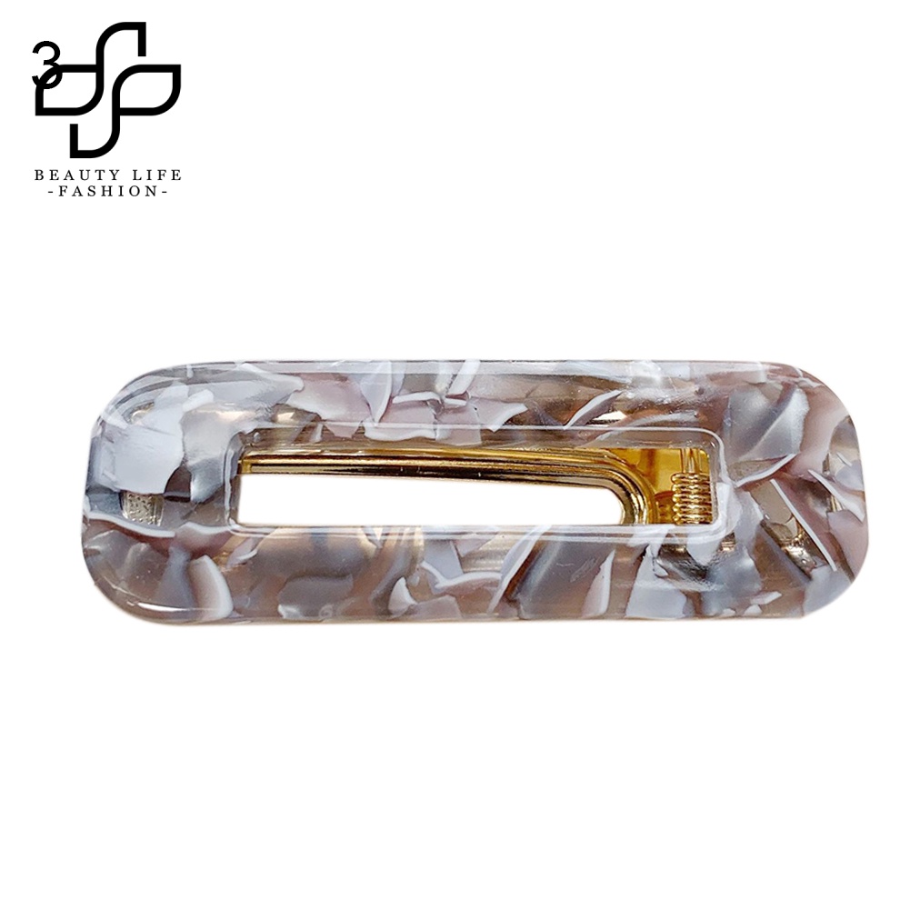 1 Kẹp Tóc Acrylic Họa Tiết Đá Hoa Cương Thời Trang