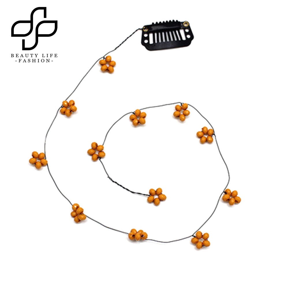 Lược Cài Tóc Bện Vô Hình Đính Hoa Ngọt Ngào Cho Nữ