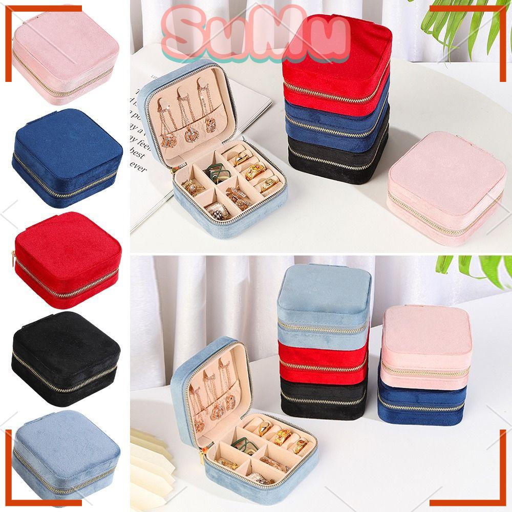 Hộp Đựng Trang Sức Du Lịch Bằng Vải Flannel Ốp