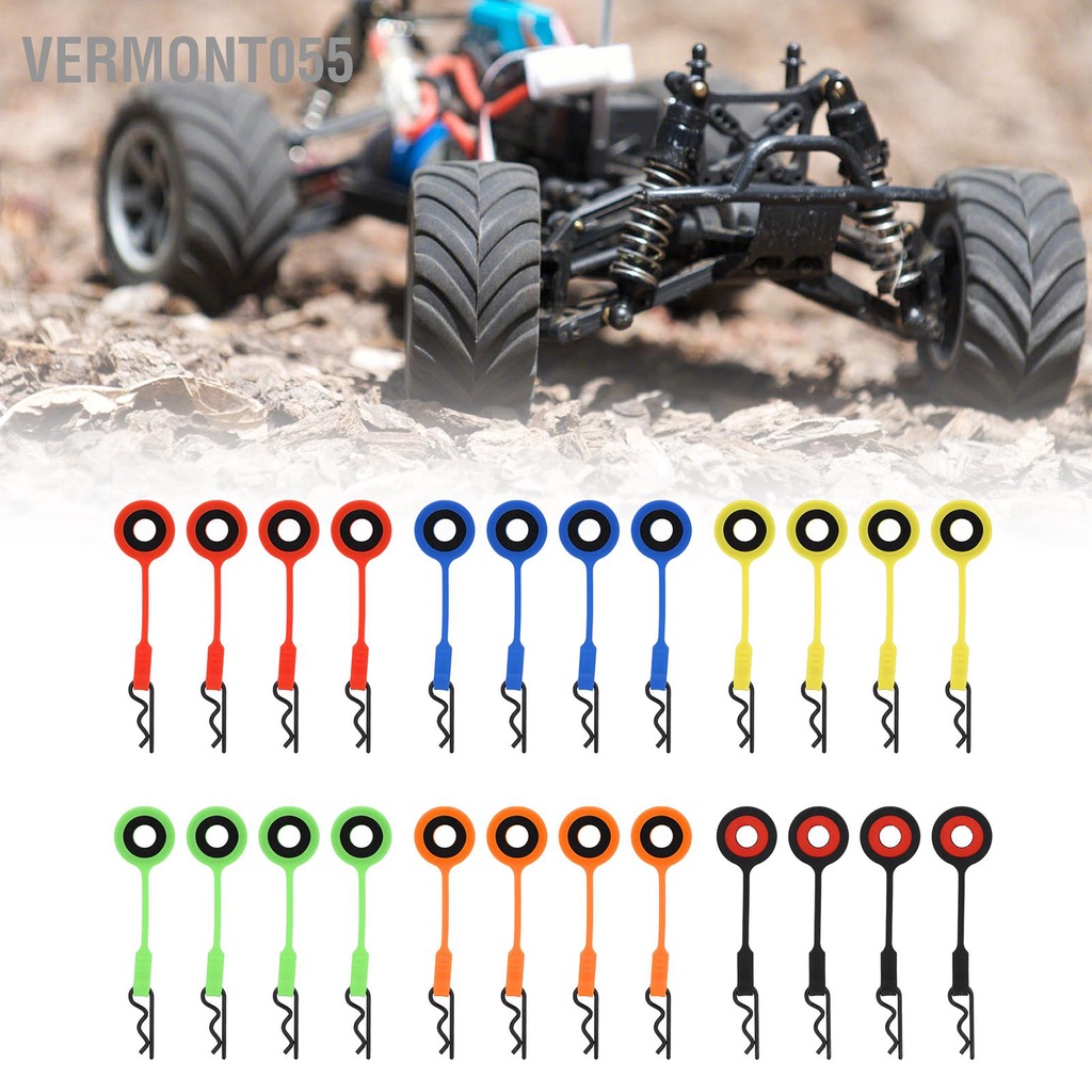 Vermont055 4 RC Cơ Thể Kẹp Chân Xe Vỏ Thân Cố Định Bình Giữ Nhiệt Silicone Kim Loại Đa Năng Cho Ô Tô Mô Hình 1/10