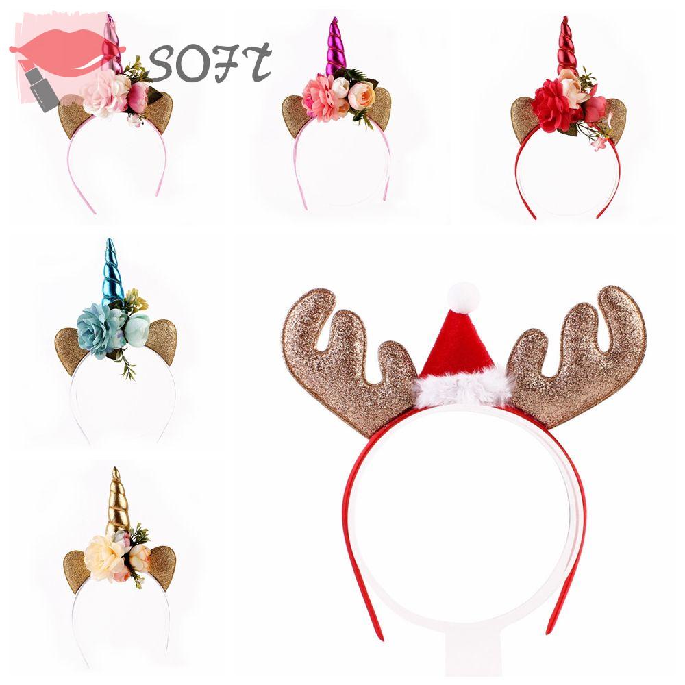 Băng Đô Cài Tóc Hình Sừng Kỳ Lân Cho Bé Gái