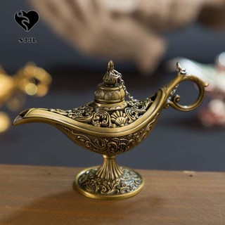 Phụ kiện trang trí kiêm đế đốt trầm hương hình cây đèn Aladin phong cách retro vintage cầu nguyện điều ước cho nhà cửa