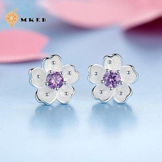 MKEB tai MKEB mặt hoa anh đào đính đá sang trọng